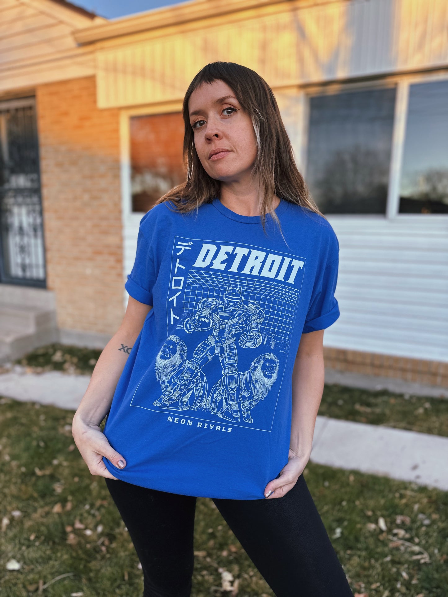 Detroit Football - Classic T-Shirt - Blue