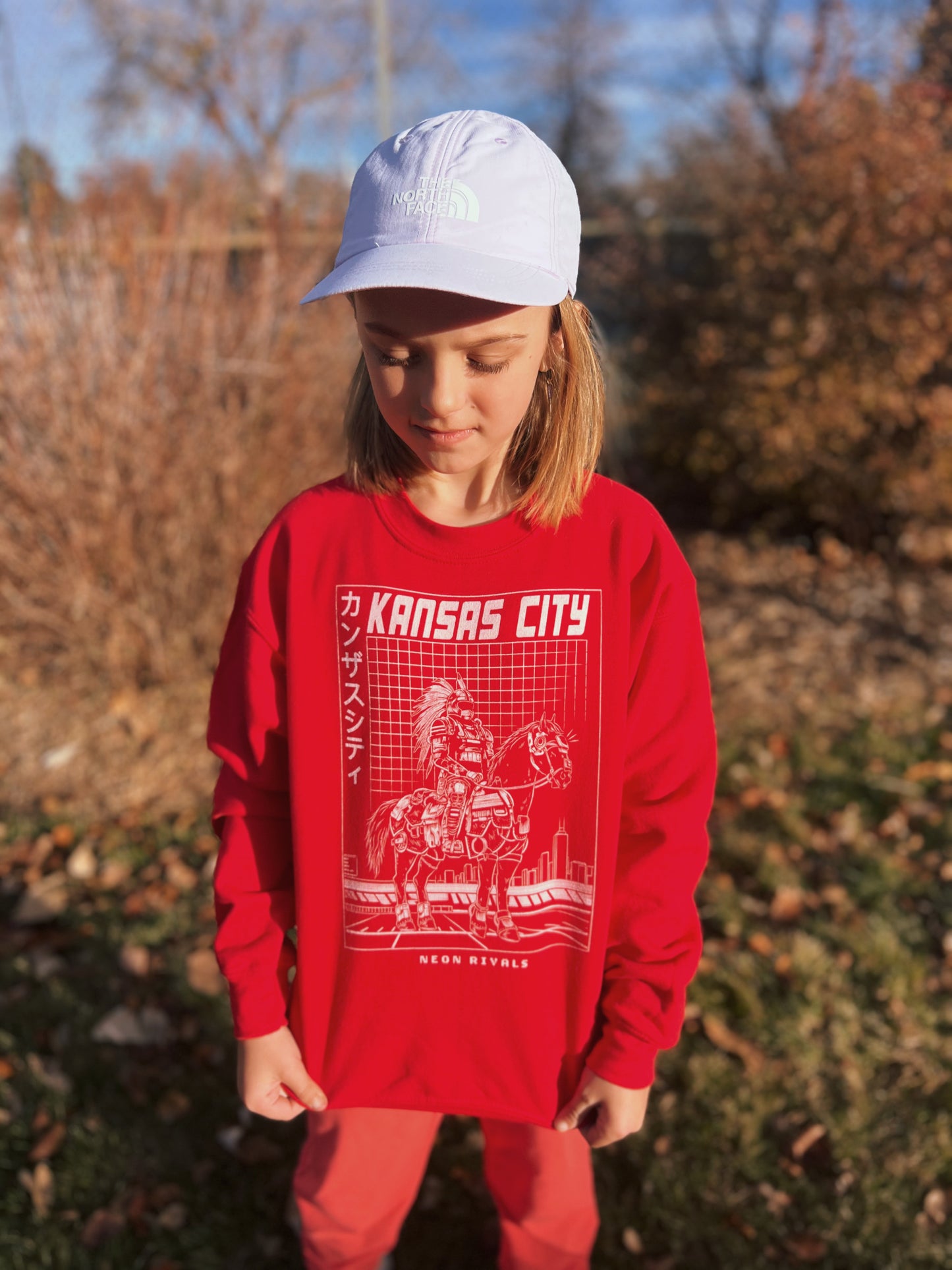 Kansas City Football - Youth Sweatshirt - Red