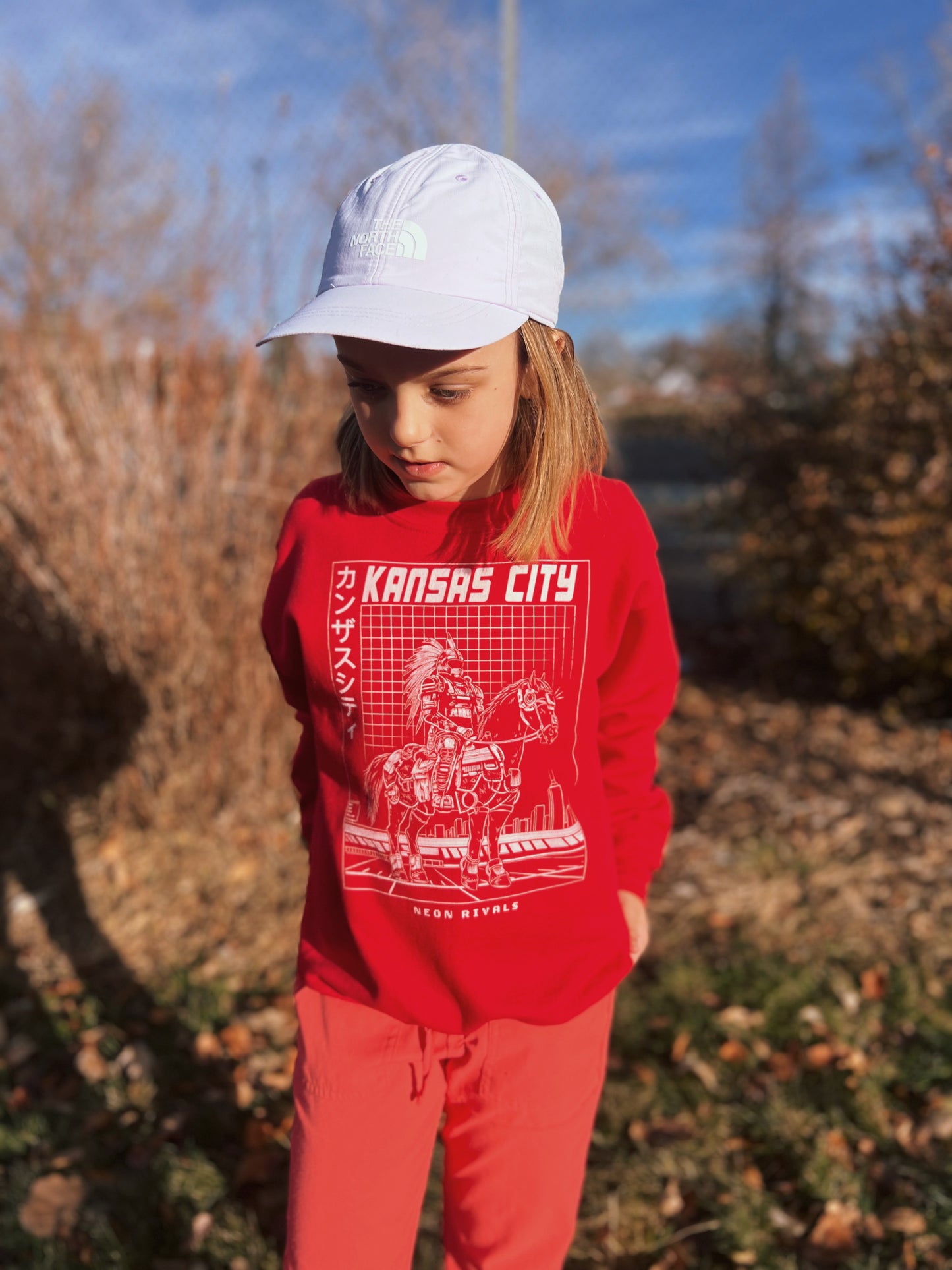 Kansas City Football - Youth Sweatshirt - Red