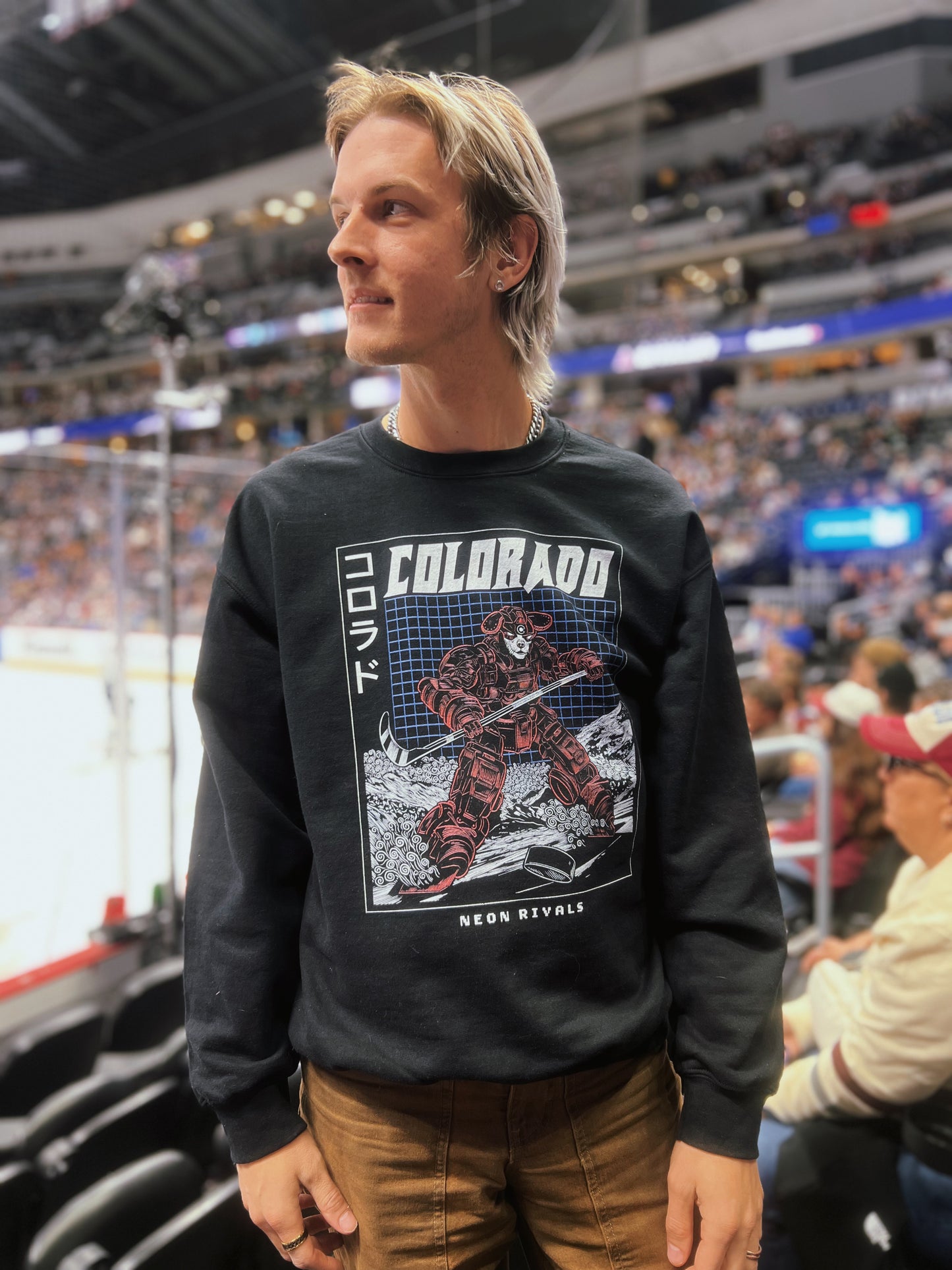 Colorado Hockey - Crewneck Sweatshirt - Dark Mode