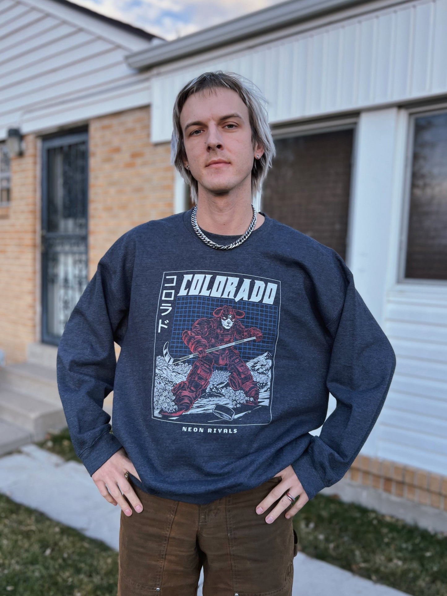 Colorado Hockey - Crewneck Sweatshirt - Dark Mode