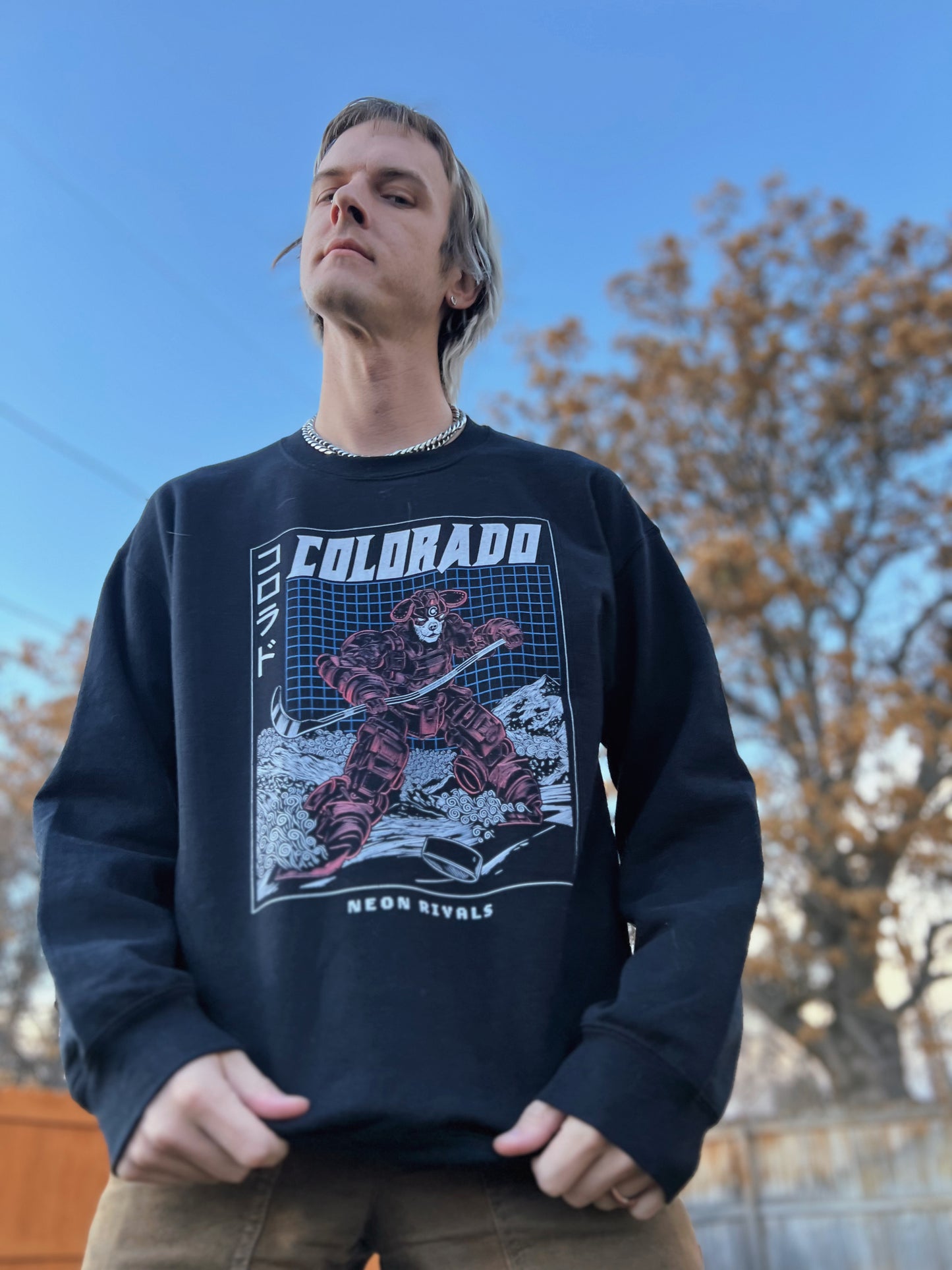 Colorado Hockey - Crewneck Sweatshirt - Dark Mode